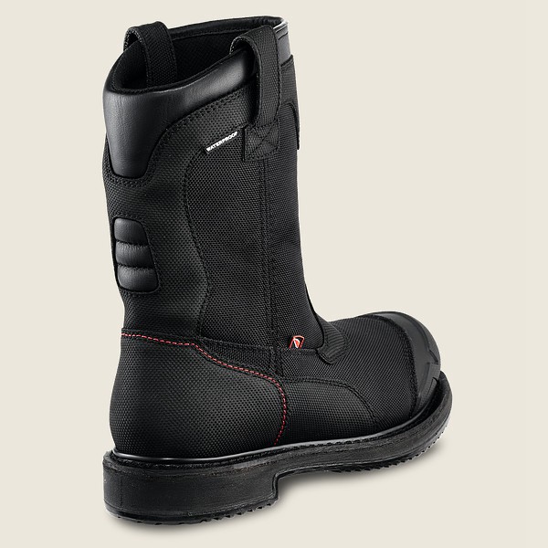 Red Wing Safety Boots Black - Mens Maxbond - 11-inch Waterproof Toe Pull-on - 6192-EIHUS